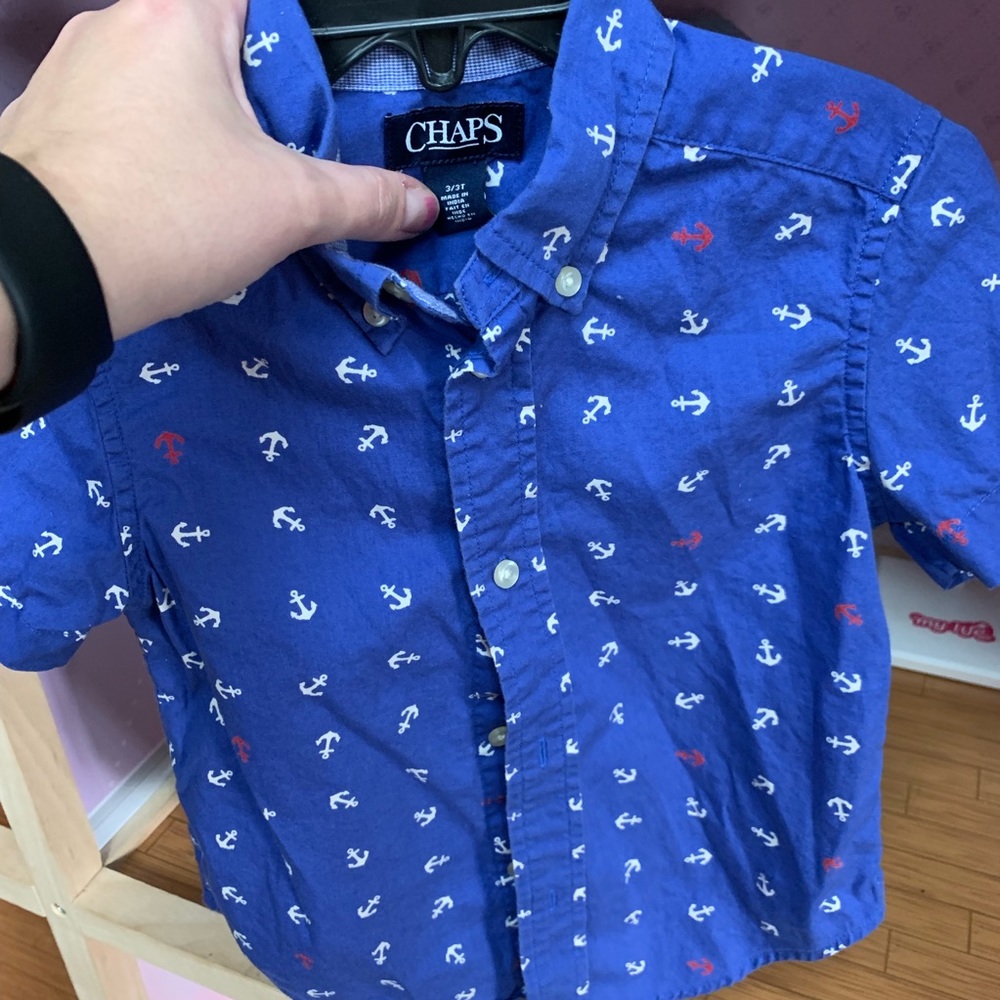 Chaps size 3T, short sleeve button down